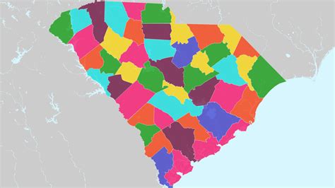 Printable Map Of South Carolina Counties