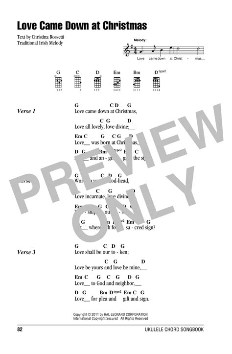 Love Came Down At Christmas Sheet Music | Christina Rossetti | Ukulele ...