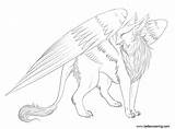 Gryphon Coloring Pages Griffin Hand Drawing By Keitana  Free Printable sketch template