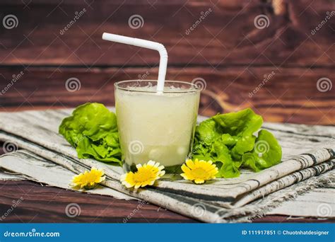 Healthy Custard Apple Smoothie in a Glass, on a Rustic White Wood ...