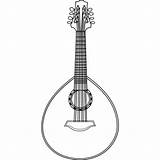 Coloring page  Mandolin Musical Instruments Free Printable sketch template