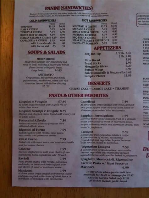 Buono's Pizza Menu, Menu for Buono's Pizza, San Pedro, Los Angeles ...