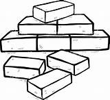 Printable Bricks Coloring Page Brick Art Pages Colouring  sketch template