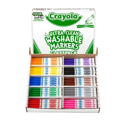 Crayola® Ultra-Clean Washable® Fine Tip Marker Classpack® Value Pack ...