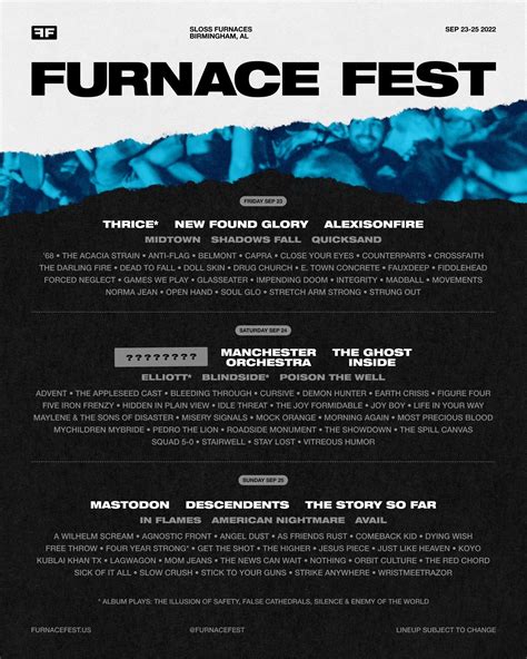 Furnace Fest Announces Updated Lineup