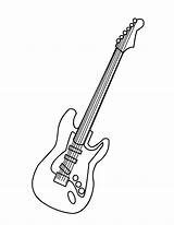 Electric Guitar Coloring Pages sketch template