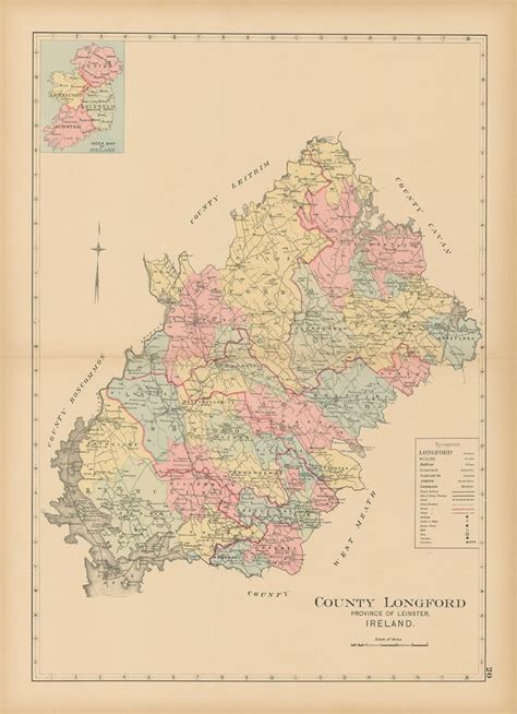 an old map of the county of somerset in england, with roads and major ...