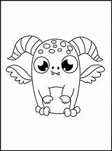 Cute Monster Coloring Pages For Kids 17440735 Vector Art At Vecteezy sketch template