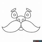 Mustache Coloring Pages sketch template