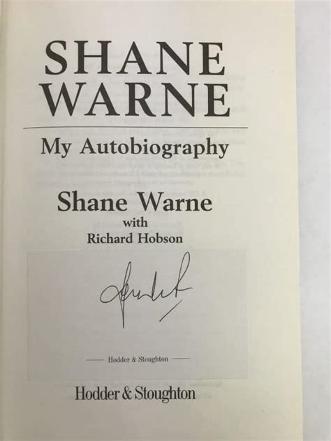 Shane Warne - My Autobiography - SIGNED - First Edition 2001