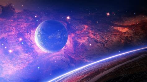 space, Space Art, Planet, Stars, Glowing, Digital Art Wallpapers HD / Desktop and Mobile Backgrounds