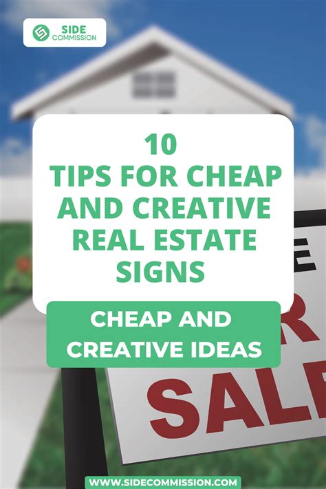 Cheap and Creative Real Estate Signs with 10 Tips | Real estate signs, Real estate, Estates