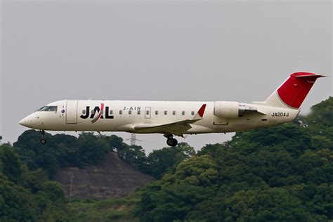 JAL CRJ-200ER on short final for R/W34. | Aircraft: Canadair… | Flickr