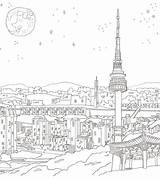 Korea Coloring Pages sketch template