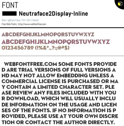 Neutraface 2 Display Inline Fonts Downloads - WebFontFree.Com