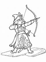 Archery coloring pages sketch template