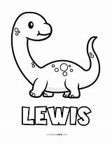 Lewis Dinosaur Coloring Page  Nation sketch template