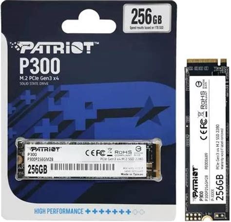 Disco Sólido SSD 256GB Patriot P300 GEN3 X4 M2 NVMe