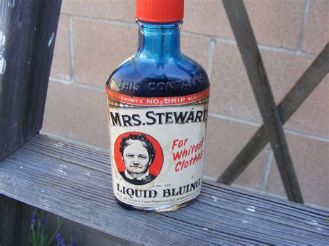 Vintage Bottle Mrs. Stewart's Liquid Bluing by HannahMariahVintage