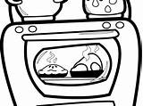 Oven Coloring Pages sketch template