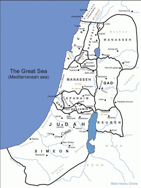 Blank Biblical Maps Of Israel