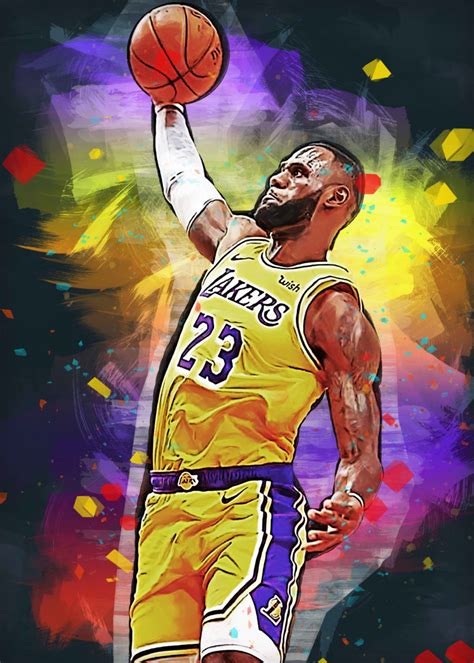 'LeBron James LA Lakers' Poster Print by Fasata Design | Displate in ...