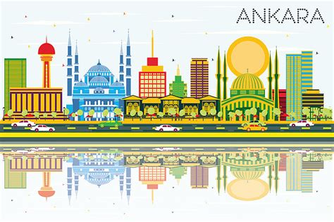 Ankara Skyline | Pre-Designed Illustrator Graphics ~ Creative Market