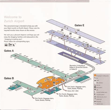 Zurich Airport (ZRH) terminal transfer map - September 200… | Flickr