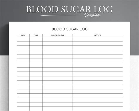 Printable Blood Sugar Chart Template