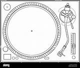 Dj Turntable Coloring Pages Sketch Page sketch template