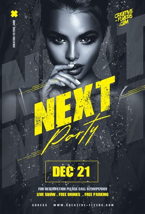 Party flyer templates Flyer And Poster Design, Graphic Design Flyer, Sports Graphic Design ...