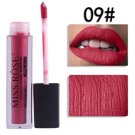 MISS ROSE Liquid Lipstick Moisturizer Velvet Lipstick Cosmetic Beauty ...