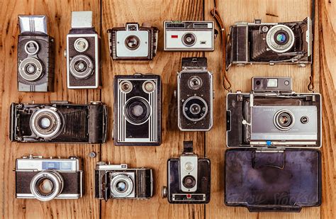 "Collection Of Vintage And Antique Cameras" by Stocksy Contributor "SKC ...