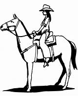 Cowgirl Riding A Horse Coloring Page  Free Printable Pages sketch template