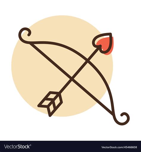 Cupid bow and arrow icon Royalty Free Vector Image