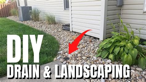 DIY French Drain & Landscaping | River Rock | Yard Drainage Solution - YouTube