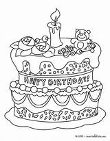 Happy Birthday Cake Coloring Page sketch template