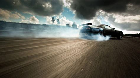 Download Drift Cars Black Toyota Supra Wallpaper | Wallpapers.com