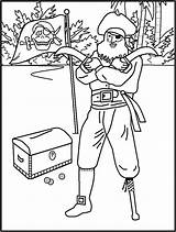Pirate And Treasure Chest coloring Page  Download Print Or Color sketch template