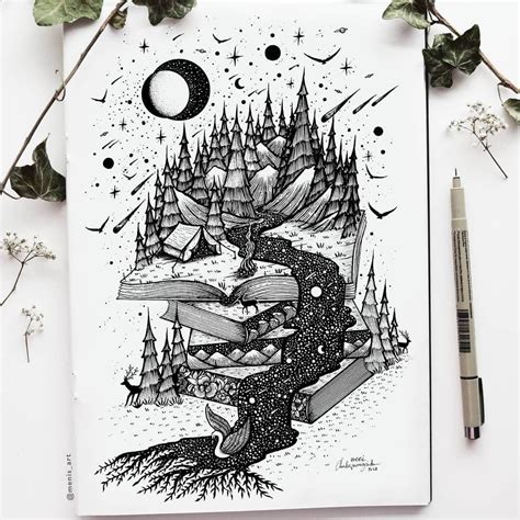 The more that you read. Surreal Black and White Ink Drawings. Click the image, for more art from ...