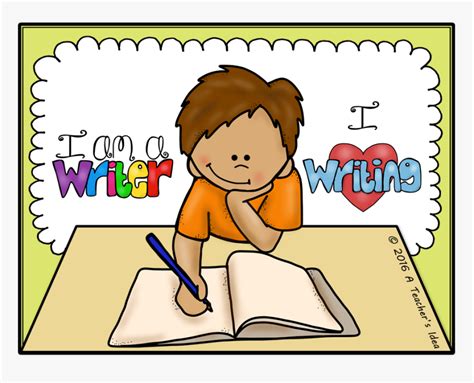 Clip Art Child Writing Clip Art - Creative Writing Children, HD Png ...