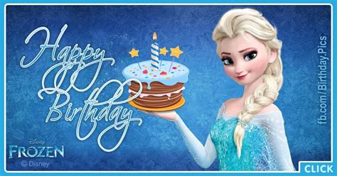 Elsa Getting Frozen Cake For Your Birthday - Happy Birthday Pictures | Happy birthday disney ...