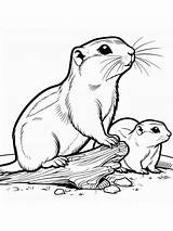 Gopher coloring pages sketch template