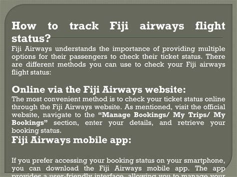 PPT - Check Fiji Airways Flight Status Online PowerPoint Presentation ...