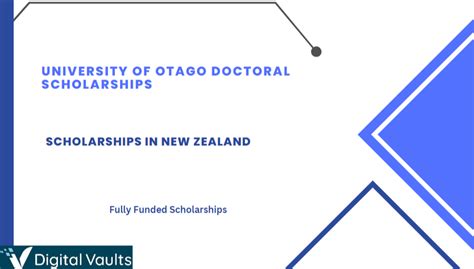 University of Otago Doctoral Scholarships 2024-2025 : Study in New Zealand Fully Funded ...