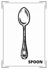 Worksheet spoon  coloring Page Water En 2024 sketch template