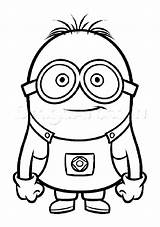 Simple coloring Of A Young Minion  Despicable Me Coloring Pages sketch template