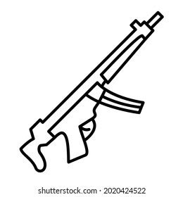 Vector Machine Gun Filled Outline Icon Stock Vector (Royalty Free) 2065246463 | Shutterstock