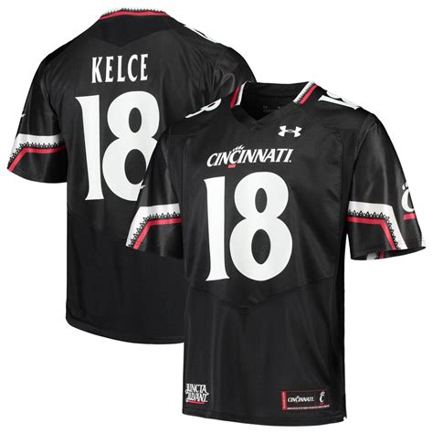 Under Armour Travis Kelce Cincinnati Bearcats Black Replica Alumni ...