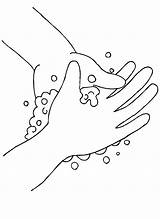 Hands Coloring Page sketch template